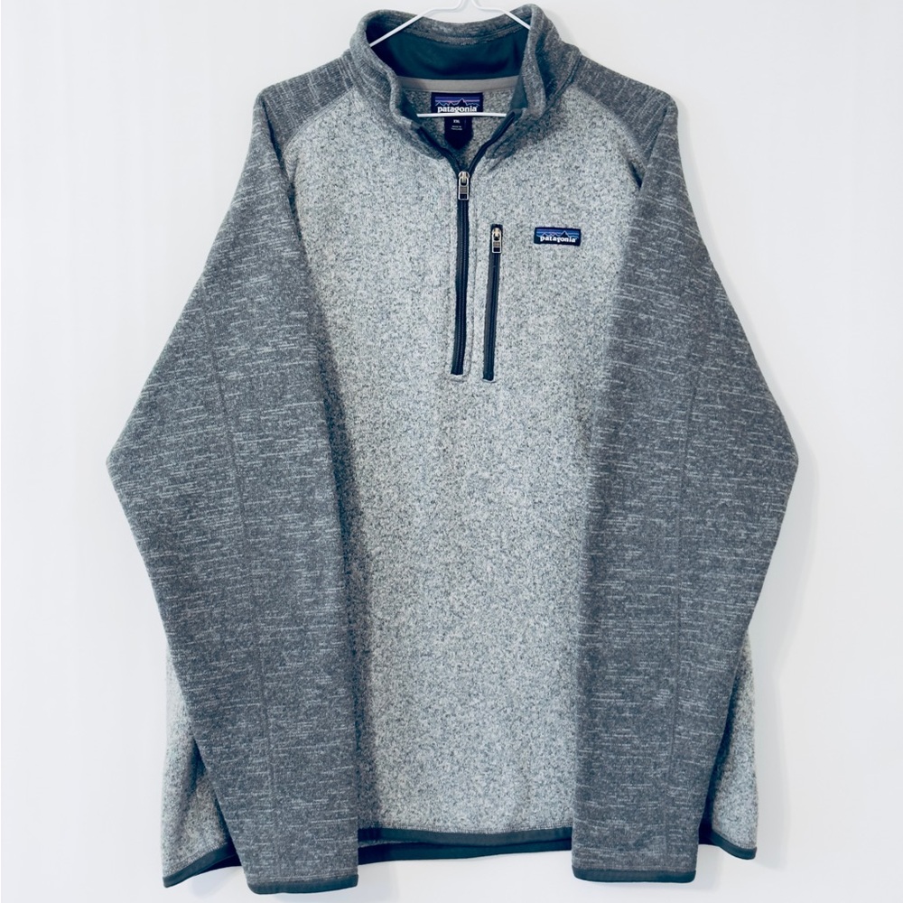 Patagonia Men's BETTER SWEATER Two-Tone Gray Quarter-Zip Pullover Sweater XXL